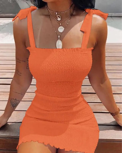  Sheath Mini Summer Beach Female Vest Dress