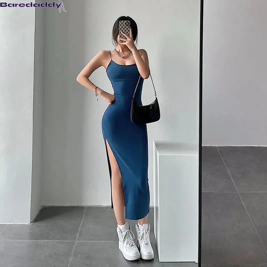 Sexy Sleeveless Slim Long Dress