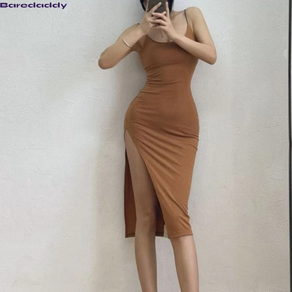 Sexy Sleeveless Slim Long Dress