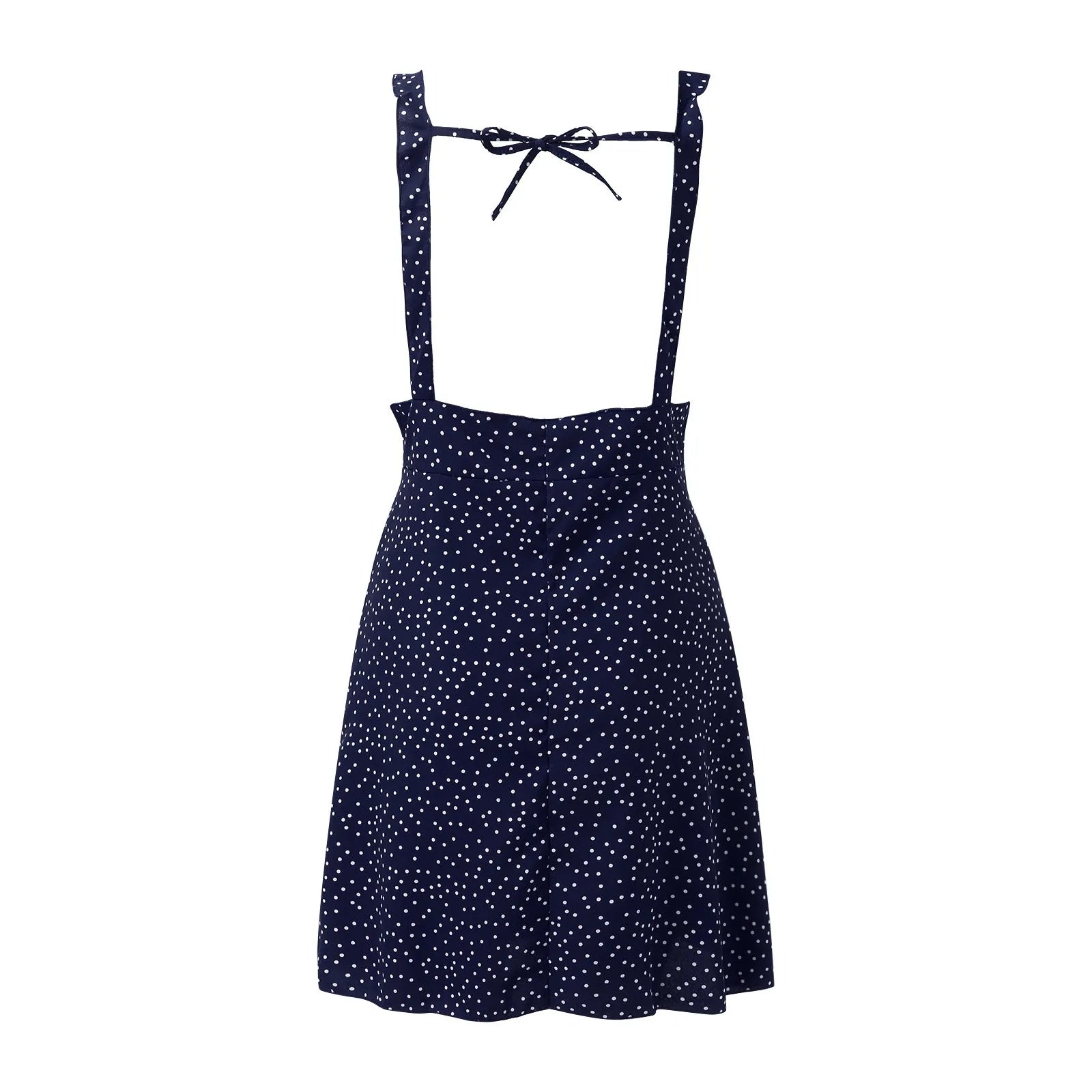 Backless Polka Dot Midi Dress