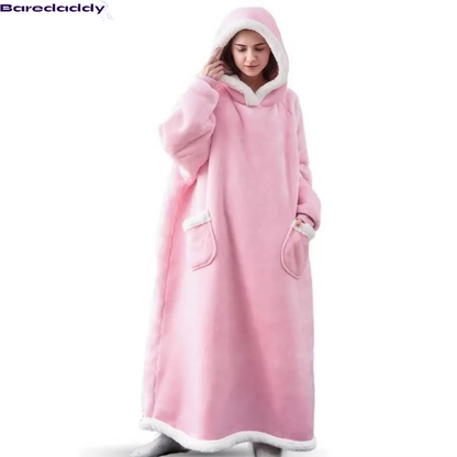 Baredaddy Super Long  Blanket Flannel Women Wear