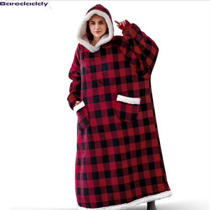 Baredaddy Super Long  Blanket Flannel Women Wear