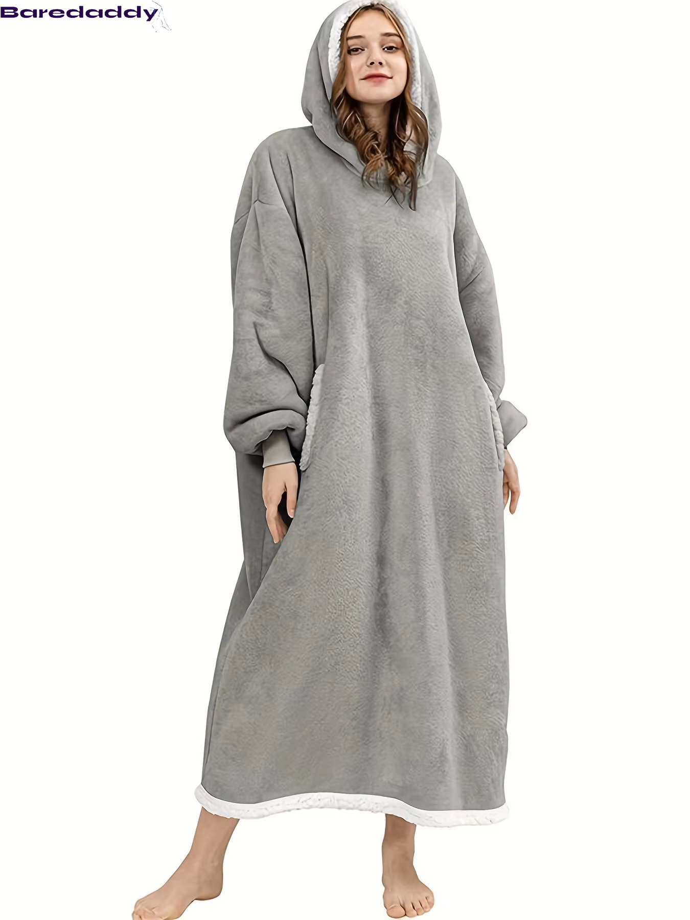 Baredaddy Super Long  Blanket Flannel Women Wear