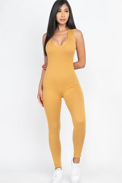 Racer Back Bodycon Jumpsuit (CAPELLA)